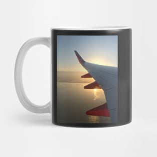 Plane Wing Sunrise Mug